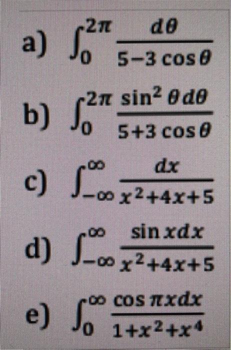 Solved Using one of the methods for contour integration | Chegg.com