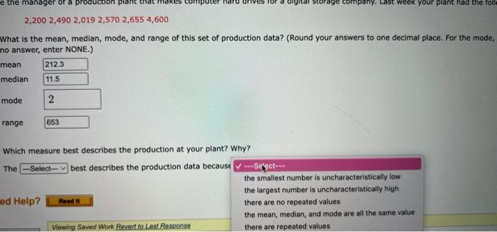 Solved ou are the manager of a production plant that makes | Chegg.com