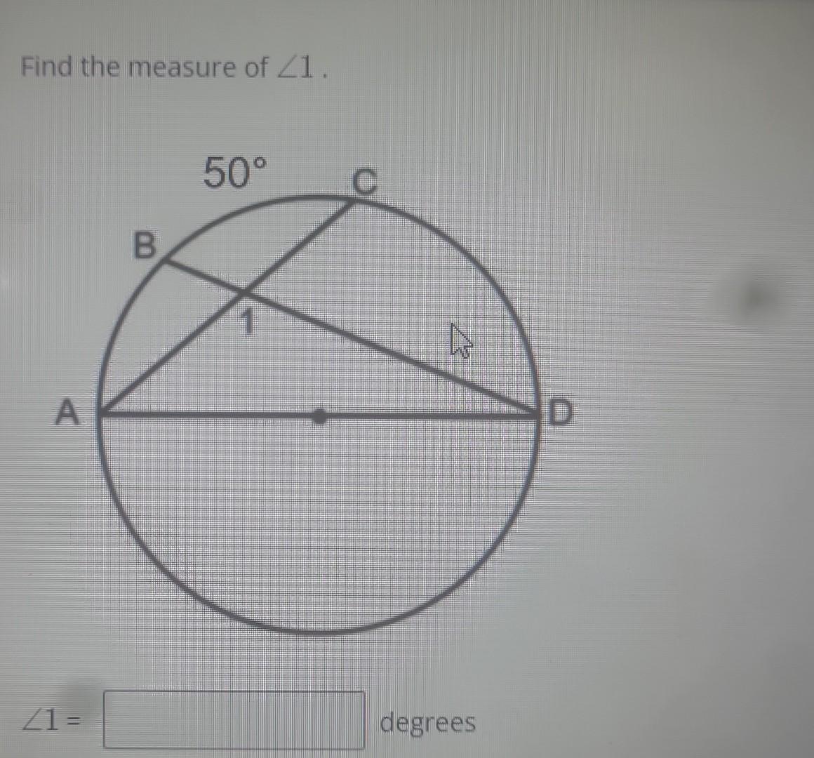 Solved Find the measure of ∠1. | Chegg.com