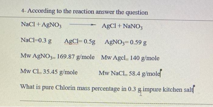 AgNO3 + NaCl à AgCl NaNO3: Phản Ứng Hóa Học Quan Trọng