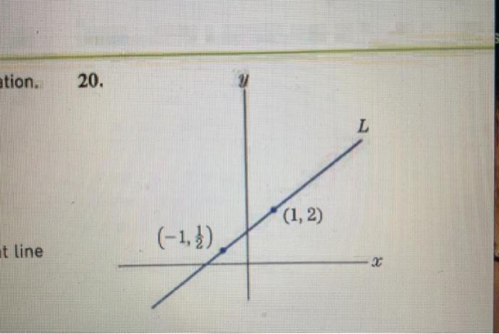 Solved In Exercises 17-24, find the equation of line L. 17. | Chegg.com