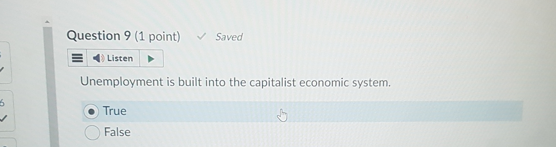 Solved Question 9 (1 ﻿point) ﻿SavedUnemployment Is Built | Chegg.com