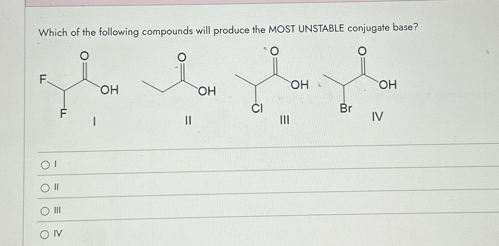 Solved Which of the following compounds will produce the | Chegg.com