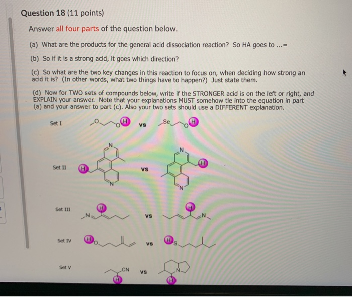Solved Question 18 (11 points) Answer all four parts of the | Chegg.com