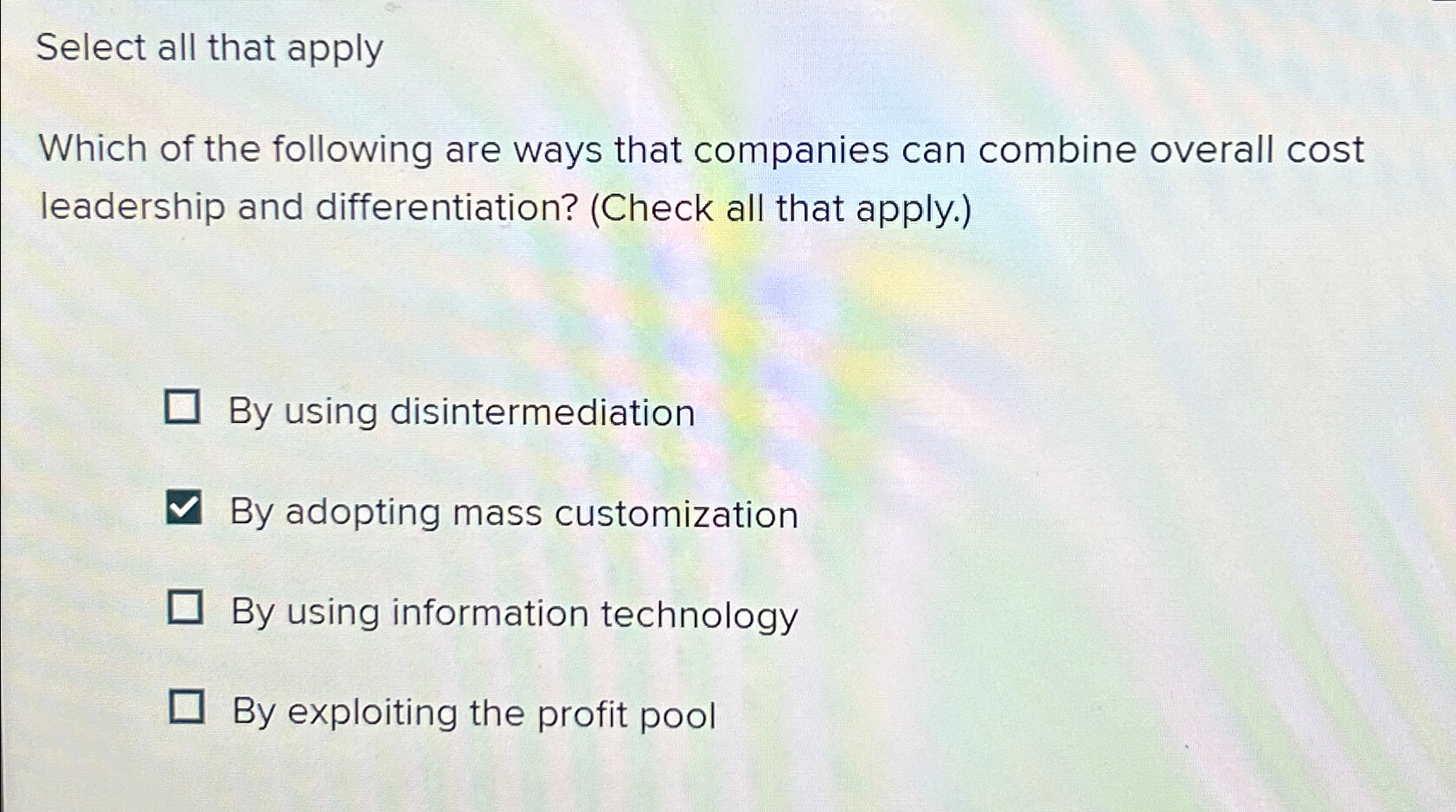 Solved Select all that applyWhich of the following are ways | Chegg.com