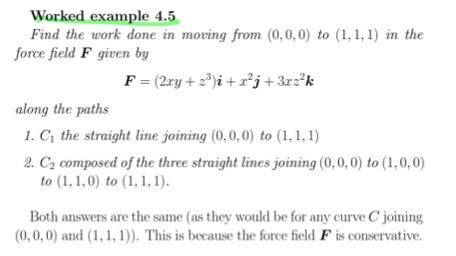 Solved Worked example 4.5 Find the work done in moving from | Chegg.com