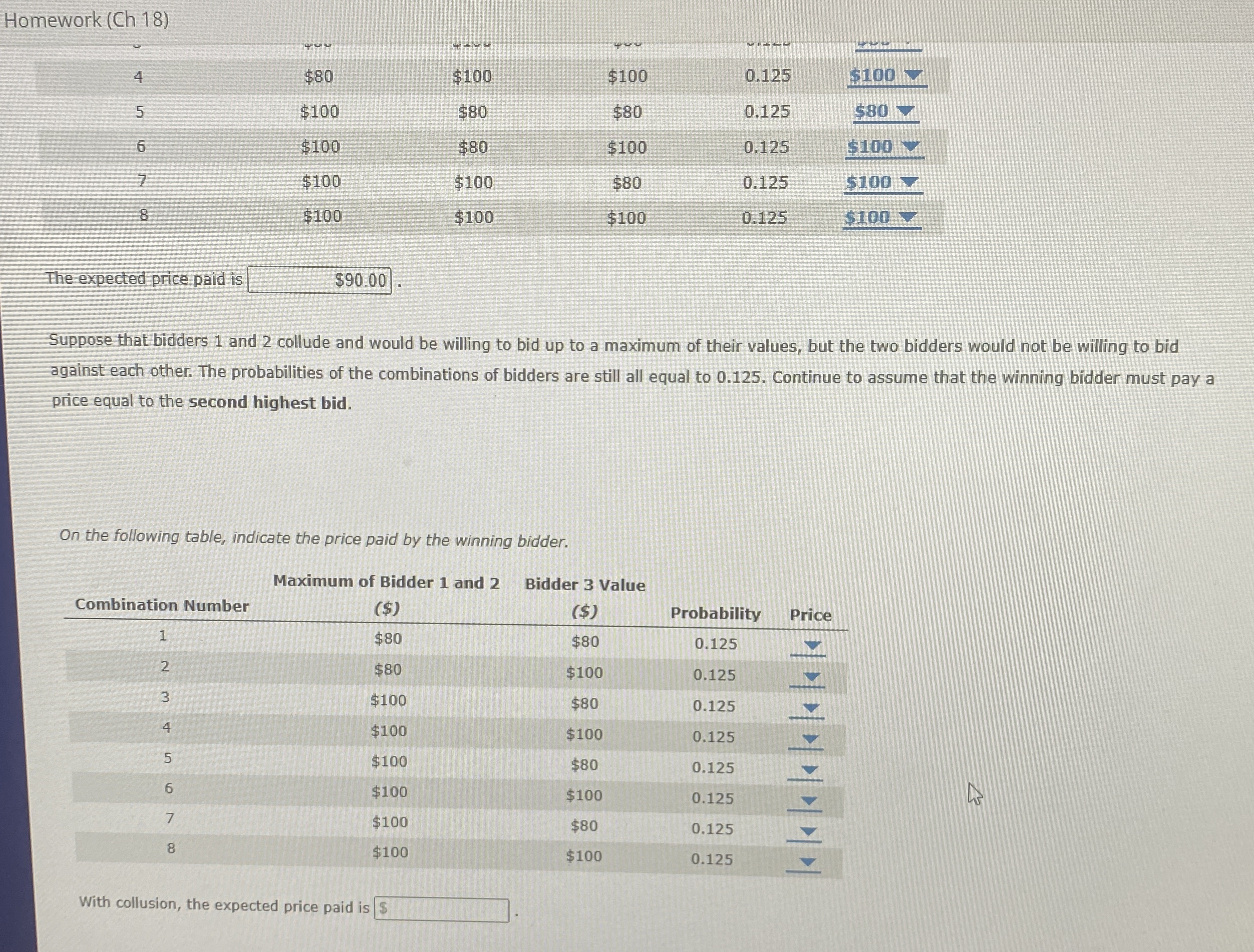 Solved The expected price paid is・.Suppose that bidders 1 | Chegg.com