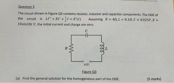 Solved The circuit shown in Figure Q3 contains resistor, | Chegg.com