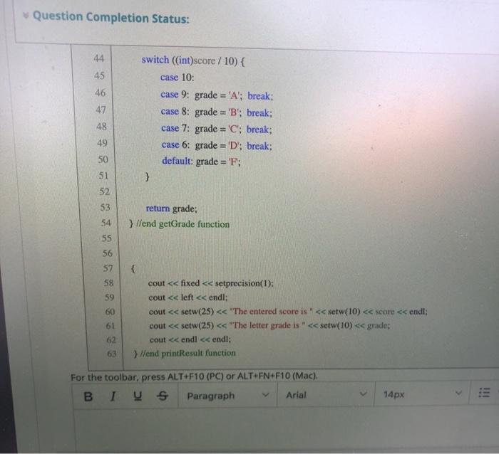 Solved QUESTION 4 Complete the following given program by | Chegg.com