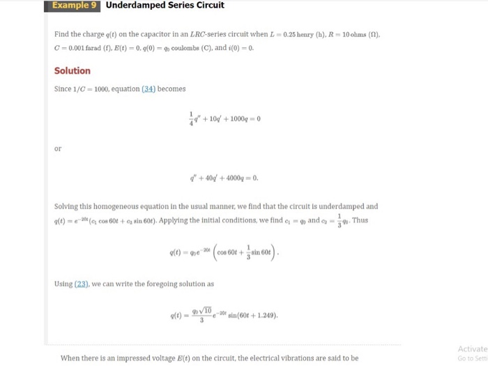 Solved 3 Find The Charge Q T On The Capacitor In An Chegg Com