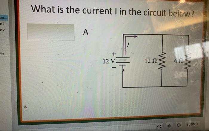 Solved What is the current I in the circuit below? | Chegg.com