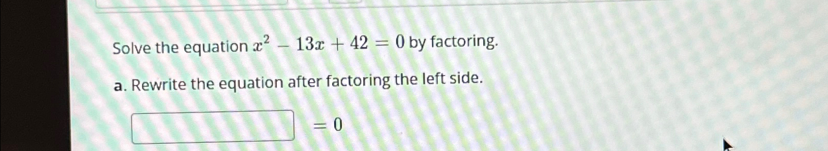 solve the equation x 2 4x 13 0