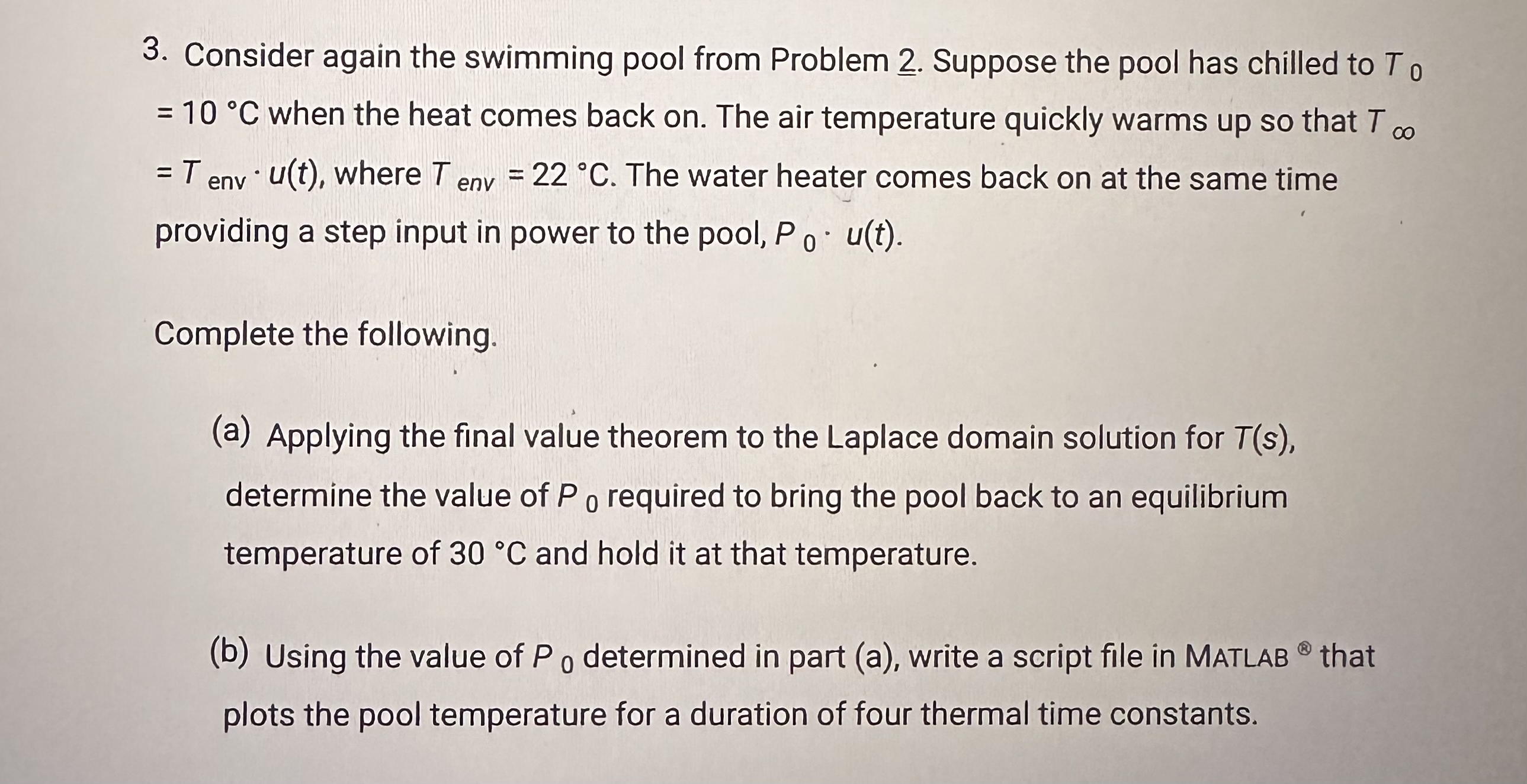 Solved Consider again the swimming pool from Problem 2. | Chegg.com