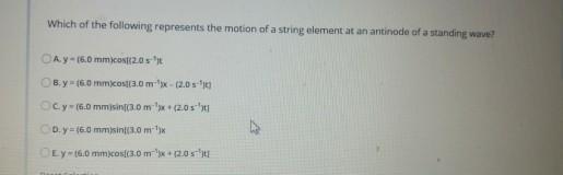 Solved Which of the following represents the motion of a | Chegg.com