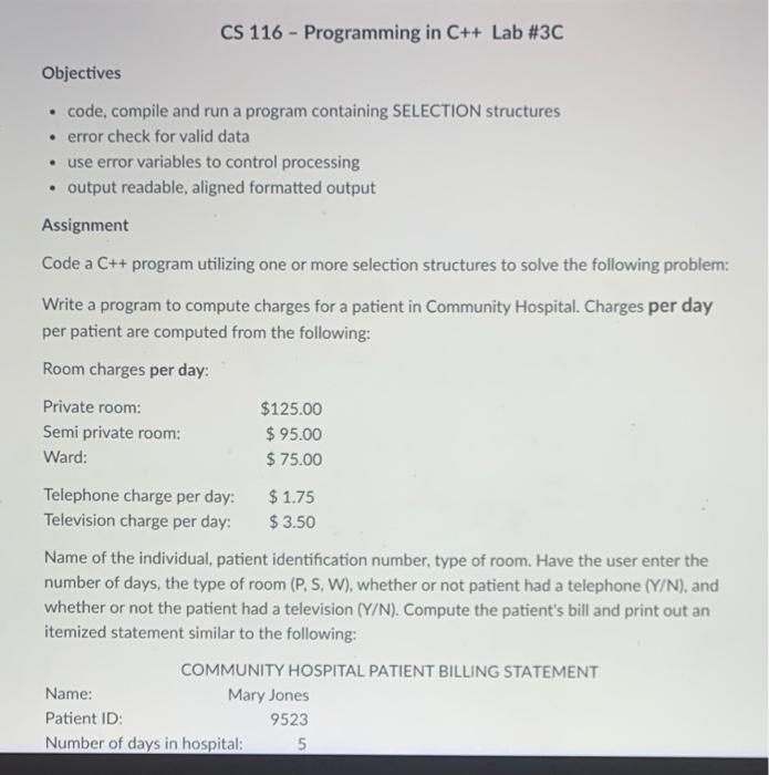 Solved code a C++ program utilizing one or more selection | Chegg.com
