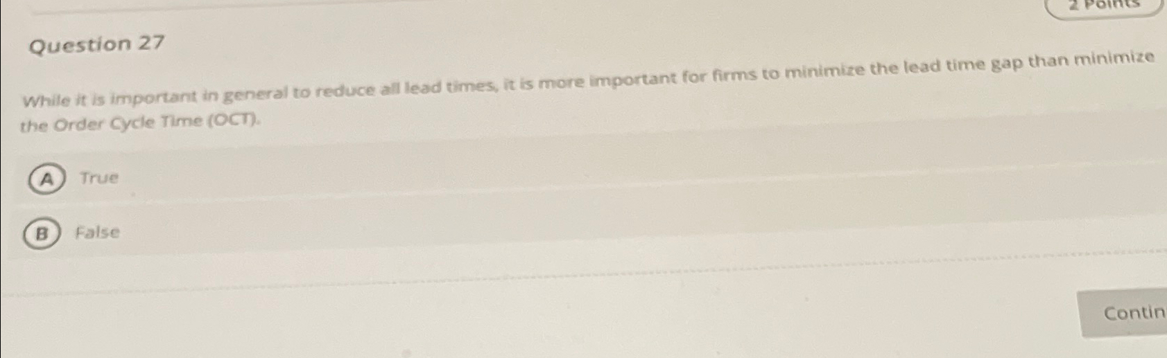 Solved Question 27While it is important in general to reduce | Chegg.com