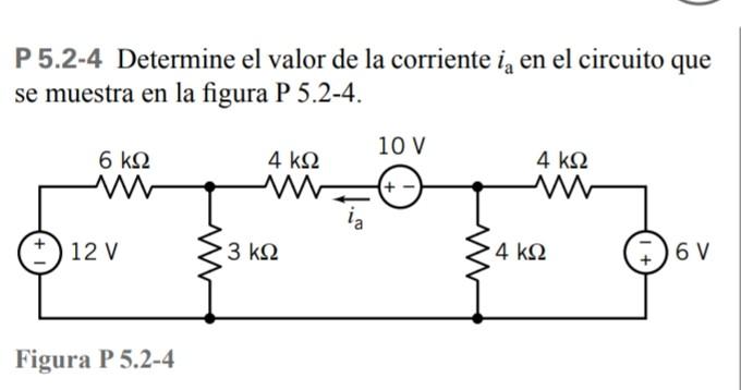 Solved P Determine El Valor De La Corriente Ia En El Chegg Com