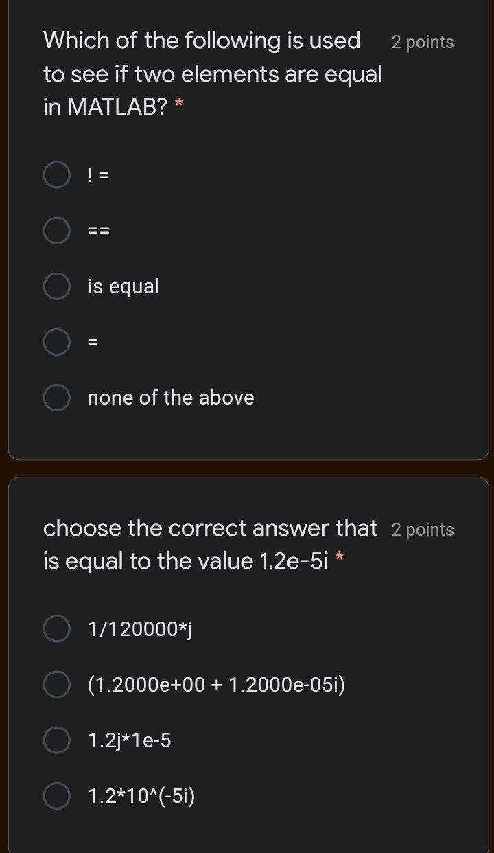 Solved 2 points Which of the following is used to see two | Chegg.com