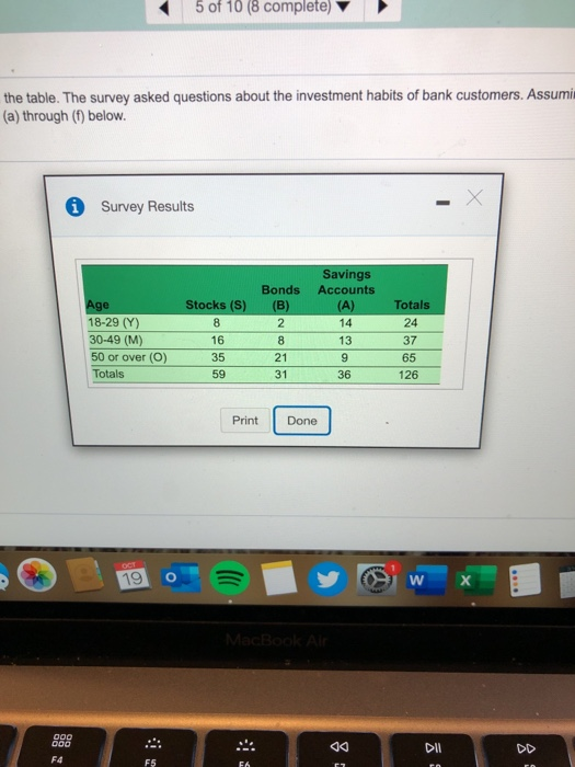 Solved The Results Of A Survey Taken By A Bank In A | Chegg.com