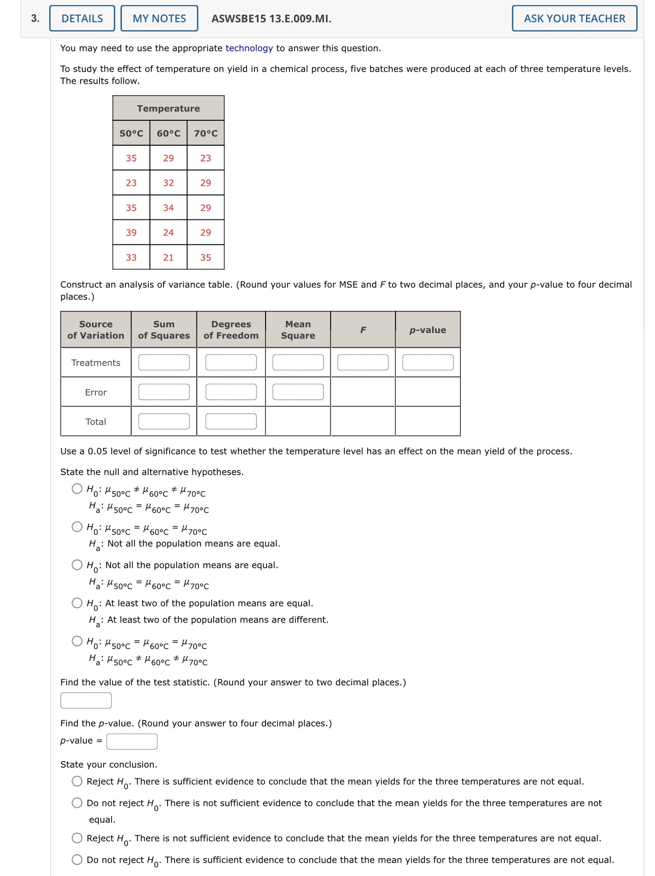 Solved ASWSBE15 13.E.009.MI.You may need to use the | Chegg.com