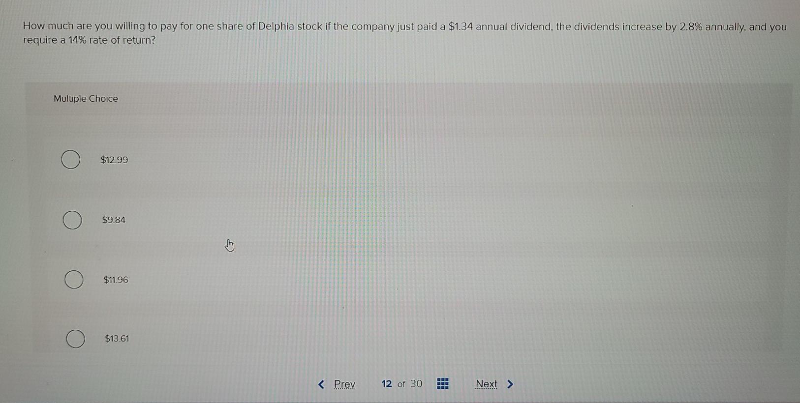 Solved How much are you willing to pay for one share of