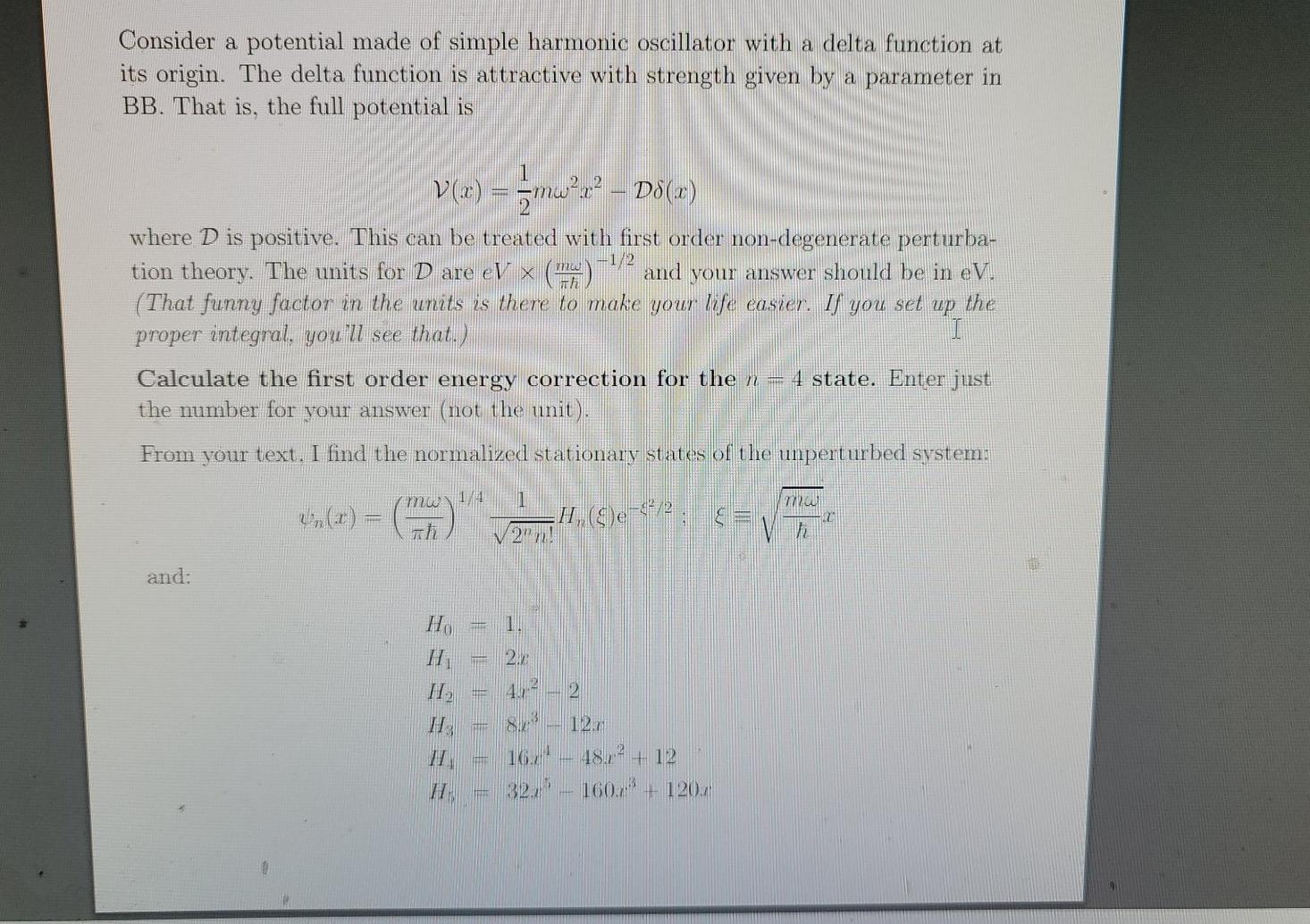 Solved Consider a potential made of simple harmonic | Chegg.com