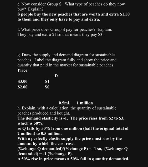 Solved 4. The supply curve for peaches is completely elastic Chegg