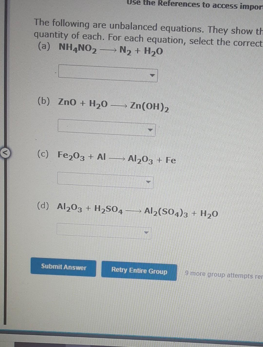 Solved The Following Are Unbalanced Equations. They Show The | Chegg.com