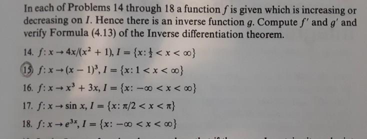 Solved In each of Problems 14 through 18 a function f is | Chegg.com
