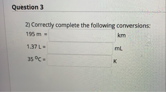 Solved Question 3 2) Correctly complete the following | Chegg.com