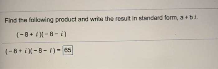 Solved Find the following product and write the result in | Chegg.com