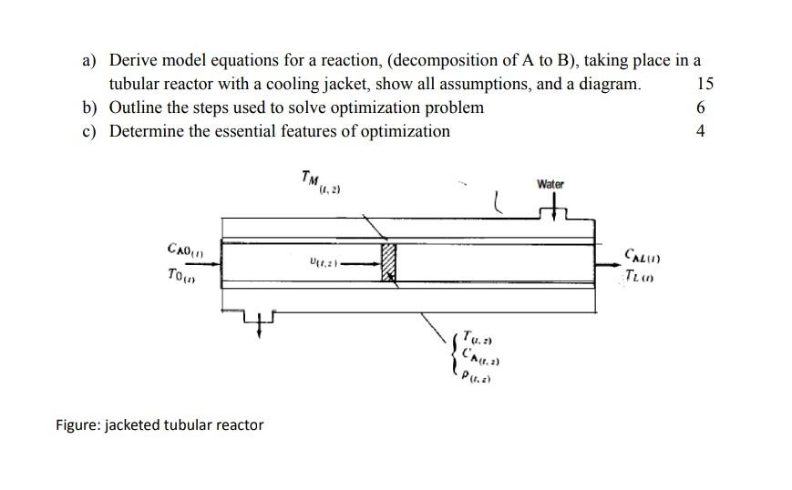 Solved please derive model equation for part a only!!!!!!! | Chegg.com