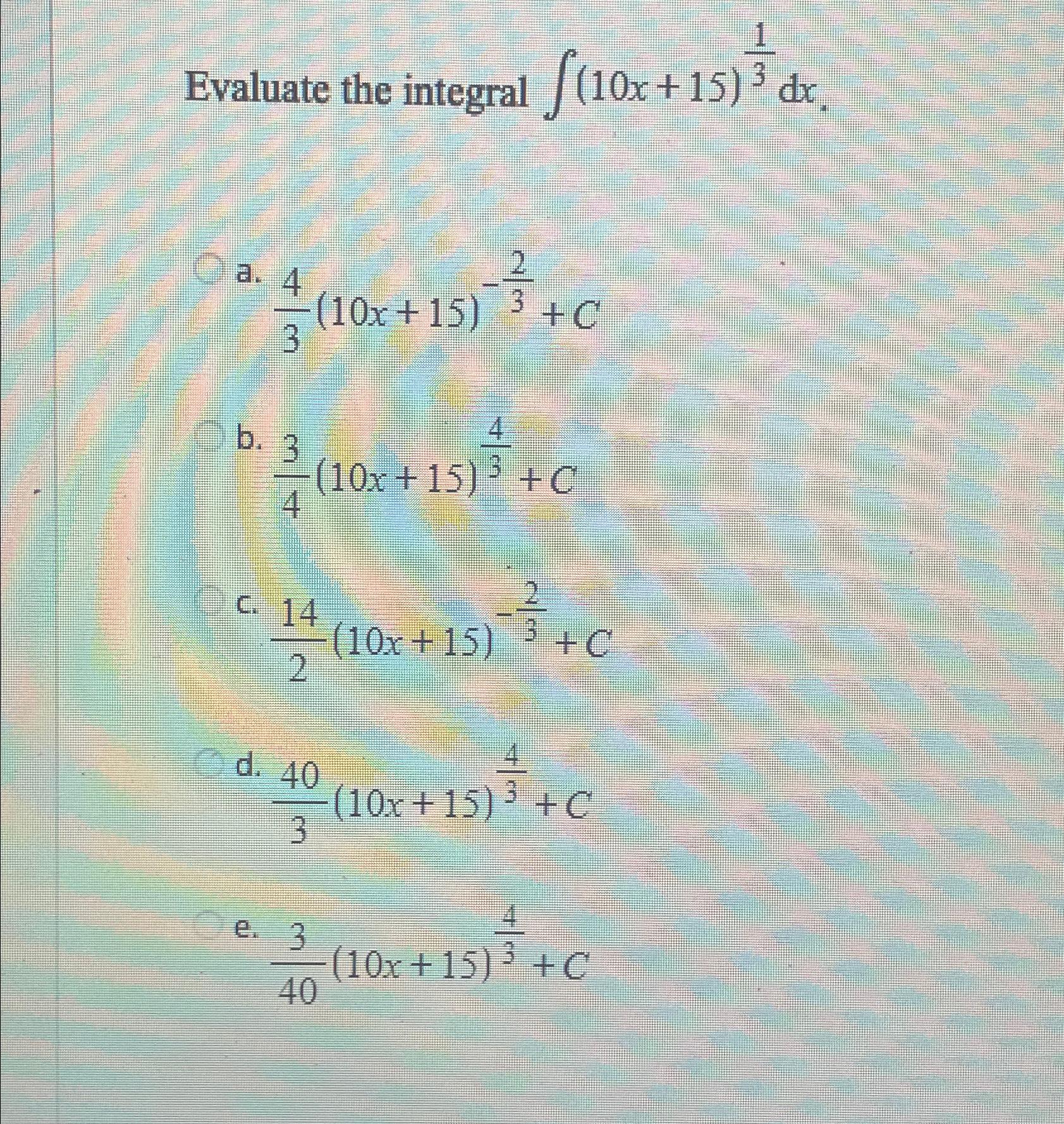 Solved Evaluate the integral | Chegg.com