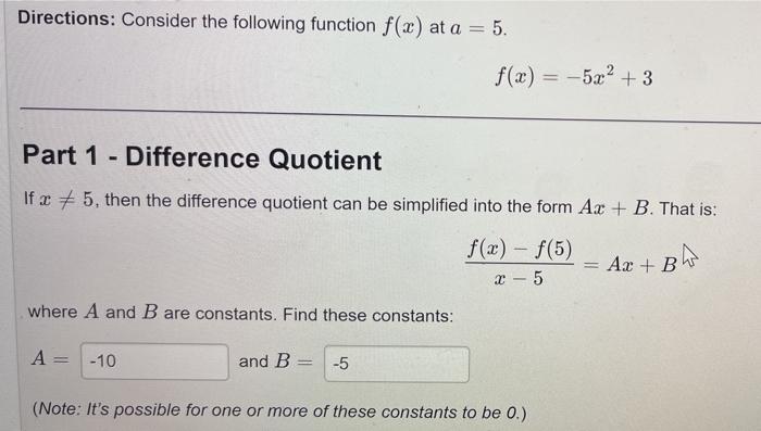 Solved Directions: Consider the following function f(x) at a | Chegg.com