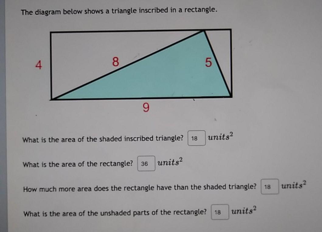 Solved The diagram below shows a triangle inscribed in a