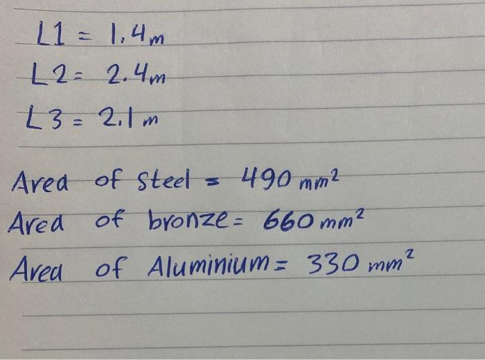 Solved 3. A bronze bar is fastened between a steel bar and