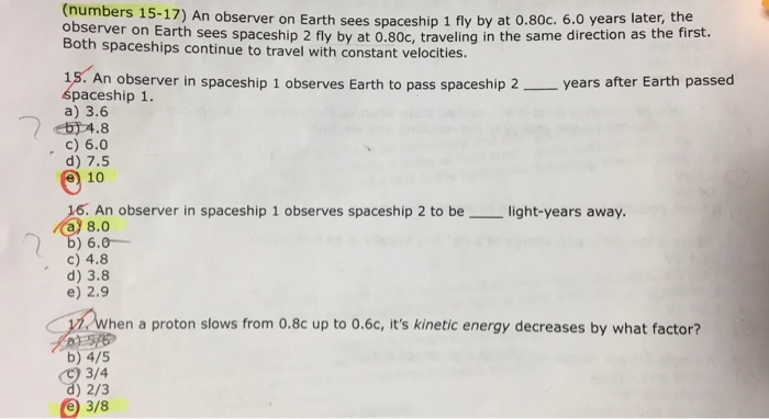 solved-numbers-15-17-an-observer-on-earth-sees-spaceship-1-chegg