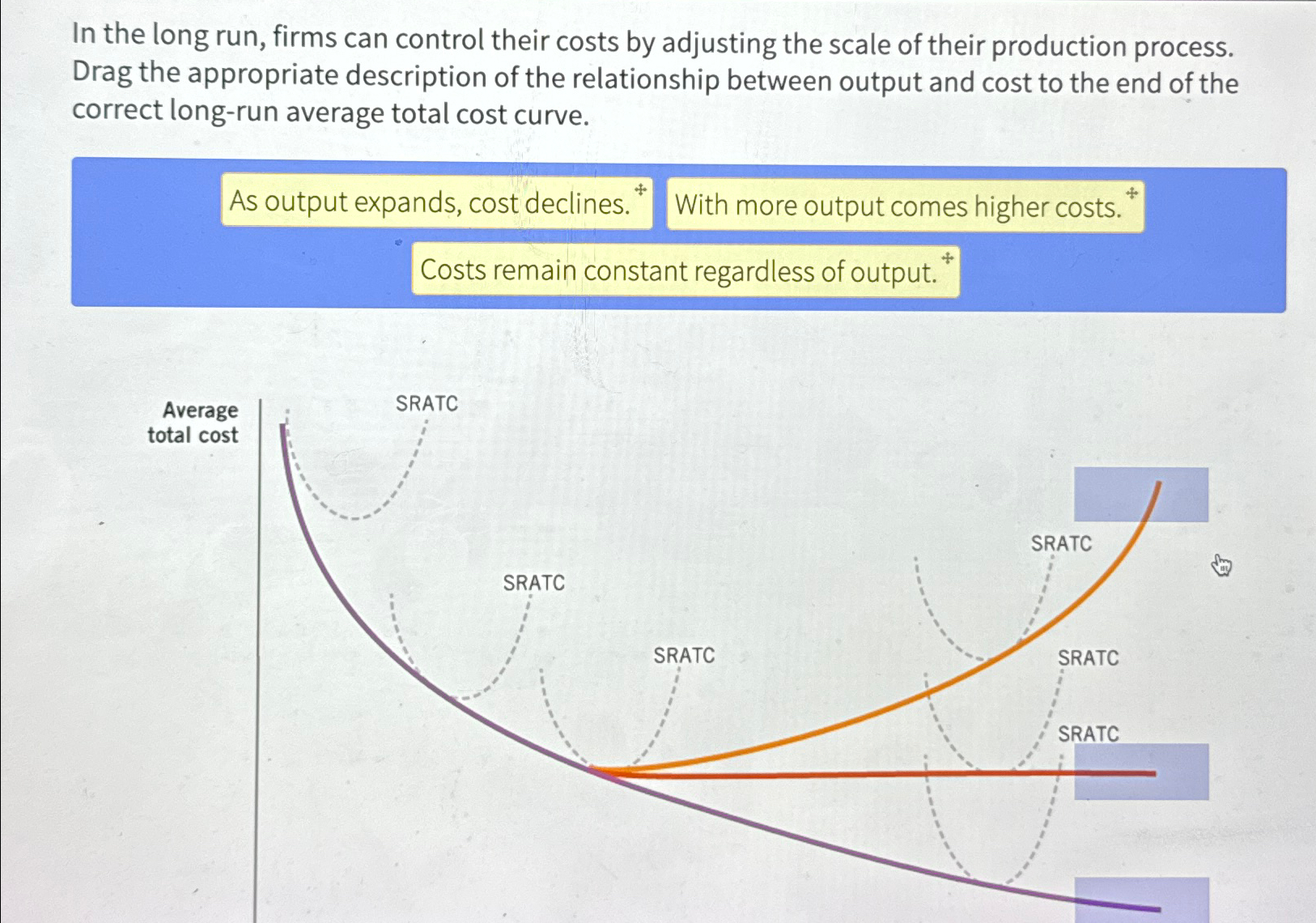 Solved In the long run, firms can control their costs by | Chegg.com