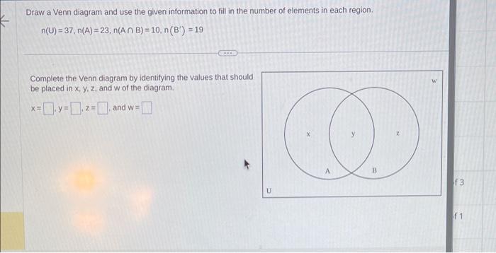 Solved Draw a Venn diagram and use the given information to | Chegg.com