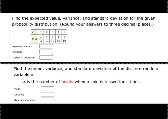 homework probability expected value answers