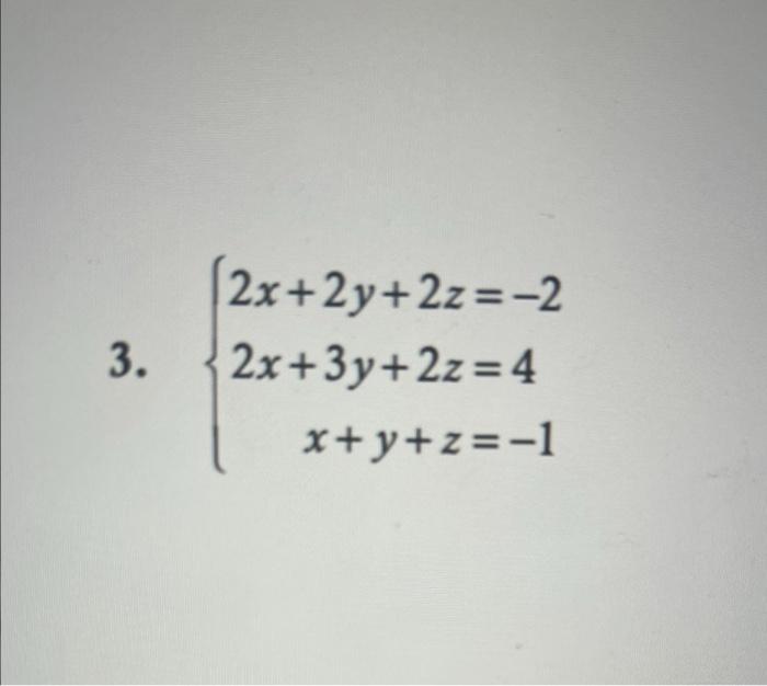 Solved Solve each system of equations by using a matrix. | Chegg.com