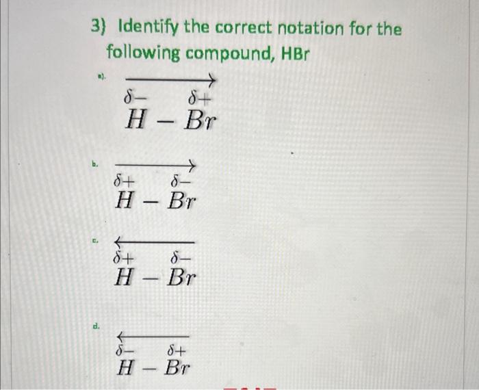 Solved 3) Identify the correct notation for the following | Chegg.com