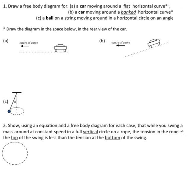 Solved 1. Draw a free body diagram for: (a) a car moving | Chegg.com