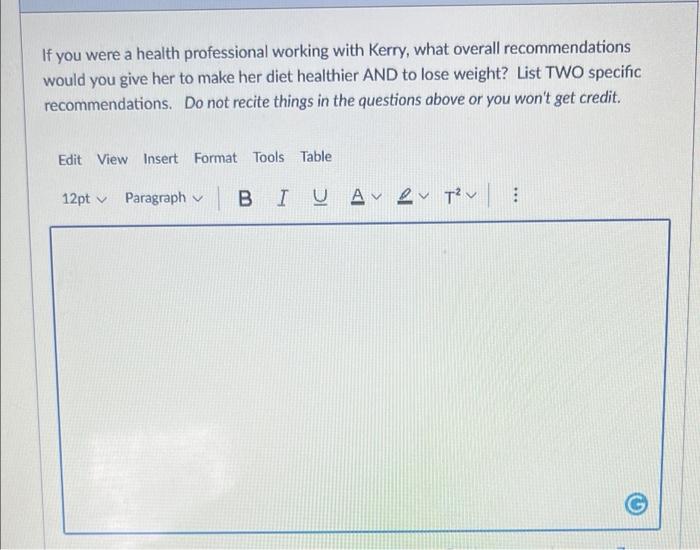 Solved Riboflavin was the highest nutrient in Kerry's diet