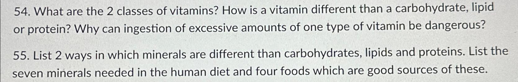 solved-what-are-the-2-classes-of-vitamins-how-is-a-vitamin-chegg