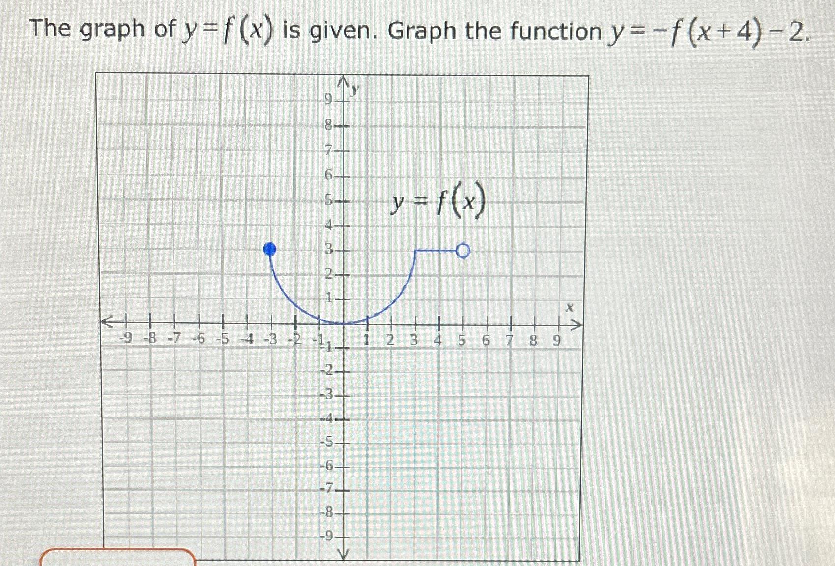 solved-the-graph-of-y-f-x-is-given-graph-the-function-chegg