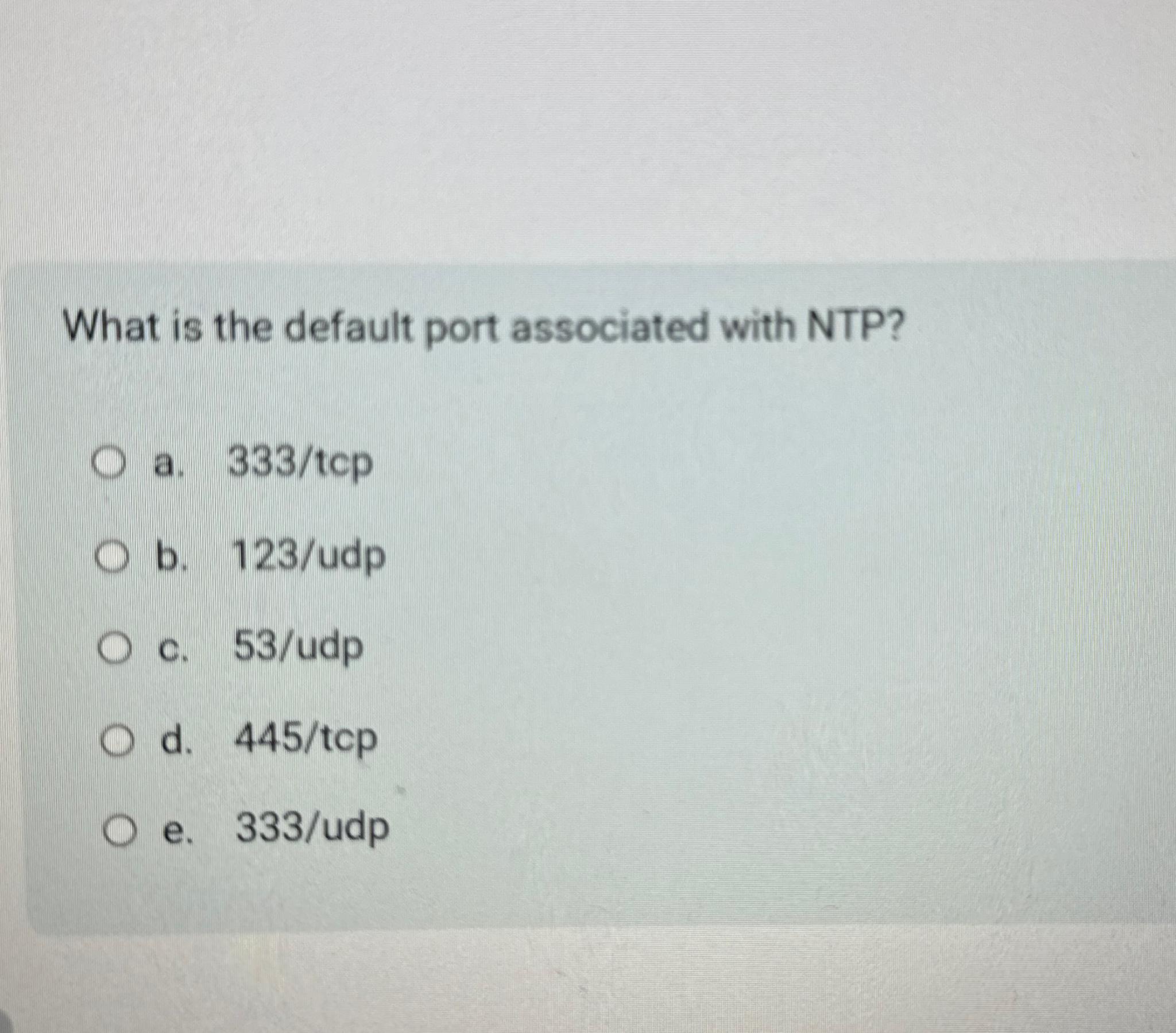 Solved What is the default port associated with | Chegg.com