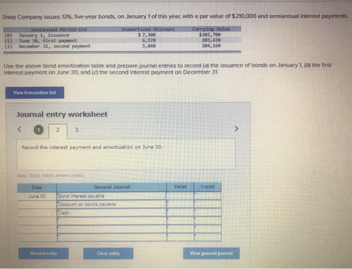 Solved Snap Company Issues 13 Five year Bonds On January Chegg
