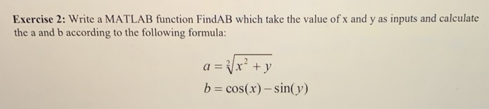 Solved Exercise 1: Write a MATLAB function SurfaceArea to | Chegg.com