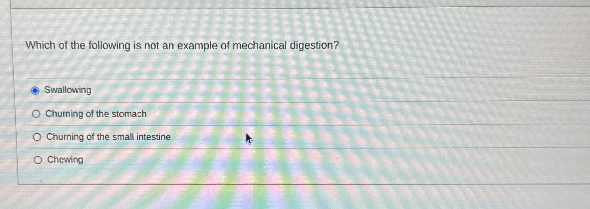 Solved Which of the following is not an example of